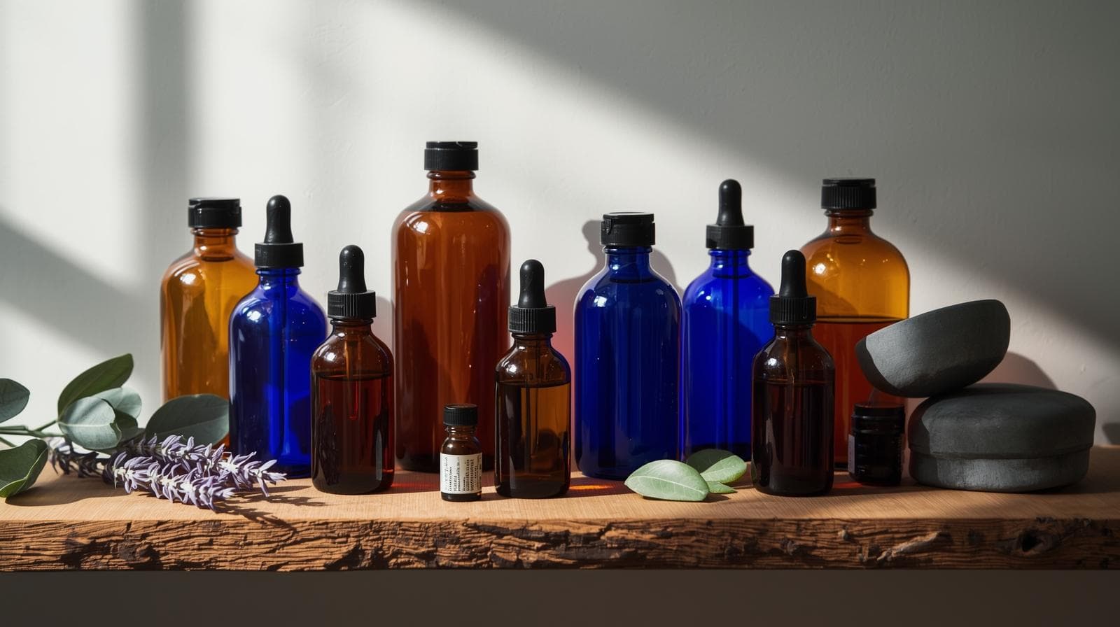 unterschiedliche Glasflaschen