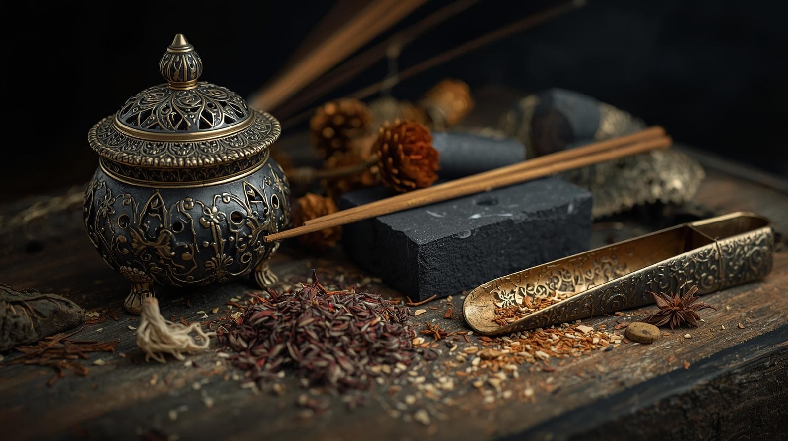 Räucherstövchen mit Zubehör